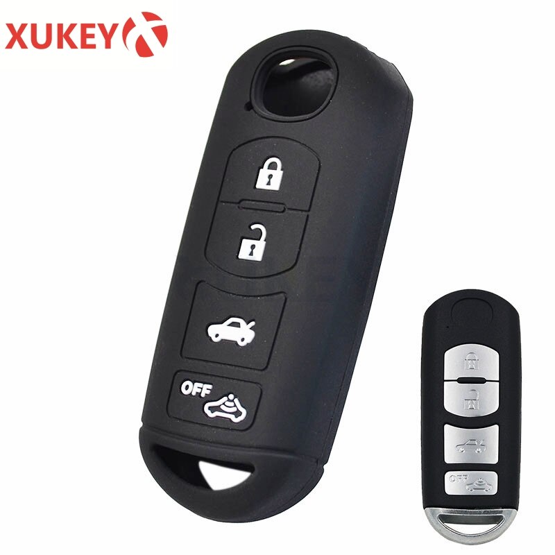 Silicone Remote Key Cover Fob Case Voor Mazda 2 3 5 6 CX-3 CX-5 CX-7 CX-9 Snelheid Miata MX5 Shell 2 3 4 Knop: model 5