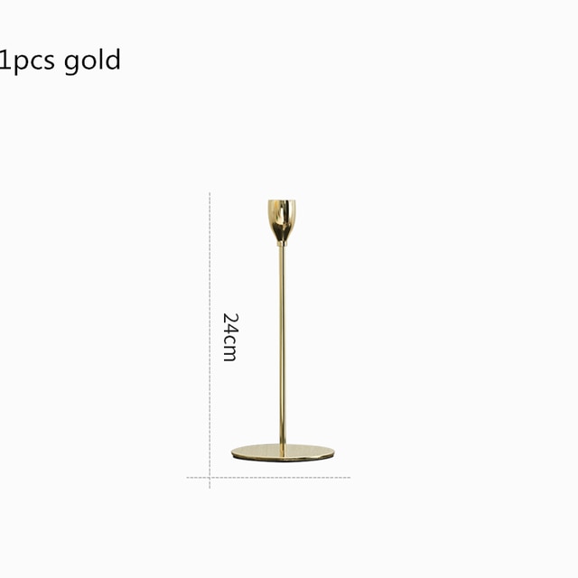 3 st/ set europeisk ljusstake i metall enkel guldbröllop dekoration bar fest vardagsrum dekoration heminredning: 1 st guld 23