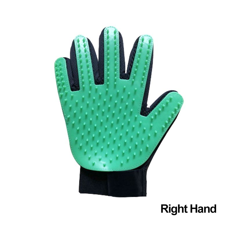 Gant pour animaux de compagnie en Silicone souple chien chat brosse pour animaux de compagnie Massage nettoyage doux efficace chat toilettage gant chien fournitures de bain gant pour animaux de compagnie peignes: Green Right