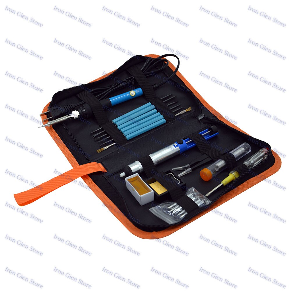 220/110V 60W EU/US/CN Plug Electric Soldering Iron Kits Adjustable Temperature Welding Repair Auxiliary Tools with 5 Tips Stand: CN  Solder Iron Set