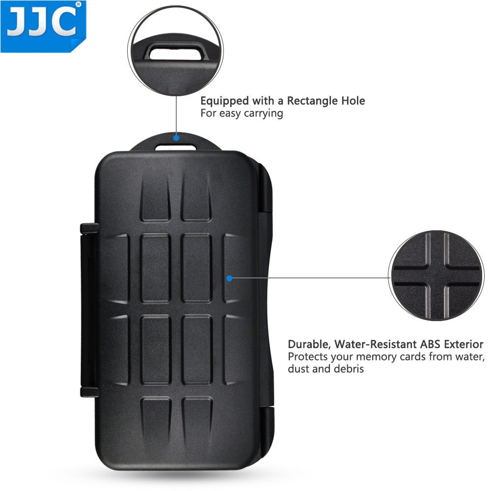 JJC MC-XQD6 Water-resistant Anti-shock XQD Card Holder Camera Memory Card Bag Case Storage Protector Cover For 6 XQD Cards