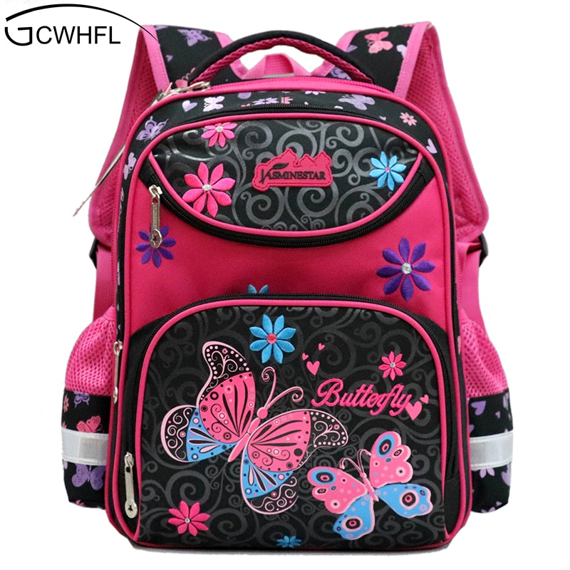 GCWHFL Backpacks For School Girls School Bags Floral Children Schoolbag For Primary Girl Mochila Good Kids School Bag