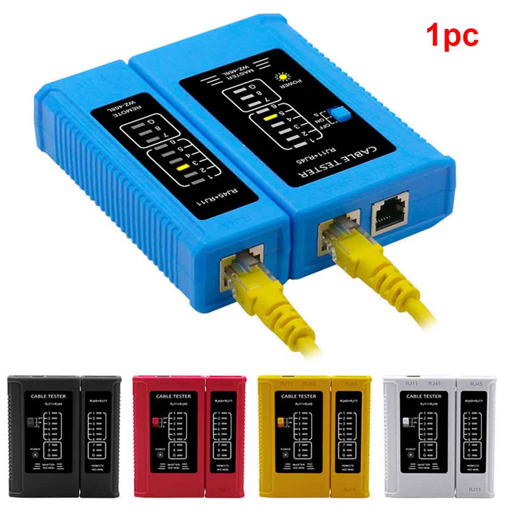 LED Indication Ethernet Lan Network Cable Tester Home Office RJ45 RJ11 Micro Interface Repair Tool Detection Wiring Problem