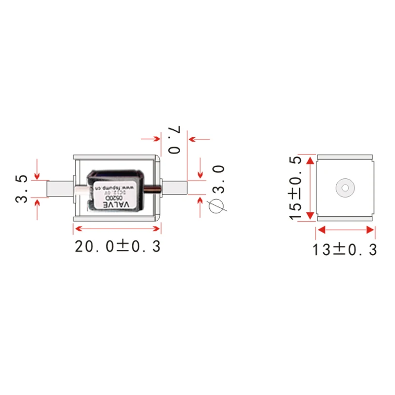 0520d mikro-elektromagnetventile,  dc 3v 4.5v 6v 12v 24v, normalerweise geschlossen (n/c), steuerventil für Gas- und luftstrom, Mini-entlüftungsventil