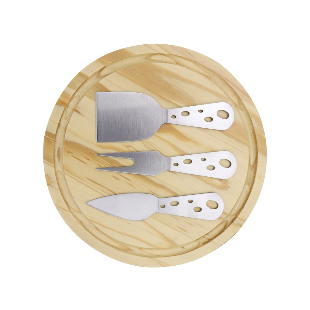 Jaswehome-Juego de cuchillos y tablas para queso, Kit de utensilios de madera para cortar y rebanar, utensilios de cocina, 4 Uds.