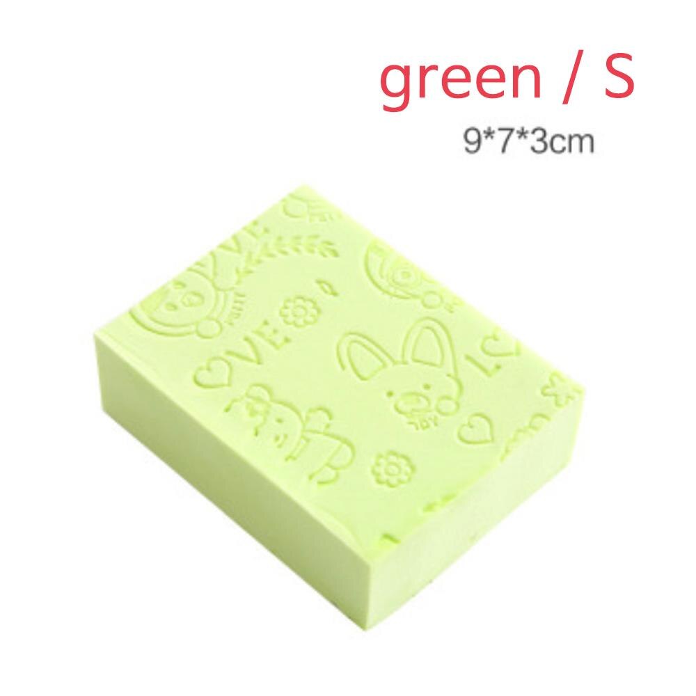 Multifunctionele ultrazachte duurzame scrubspons badspons exfoliërende douchespons washandjes hotel huidverzorging spa: Groente / M