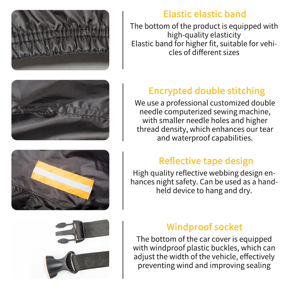 Housse de vélo imperméable, couverture de neige et de pluie, 255x125cm, protection UV pour vélo, anti-poussière, 210T, vtt, moto de montagne, toutes saisons