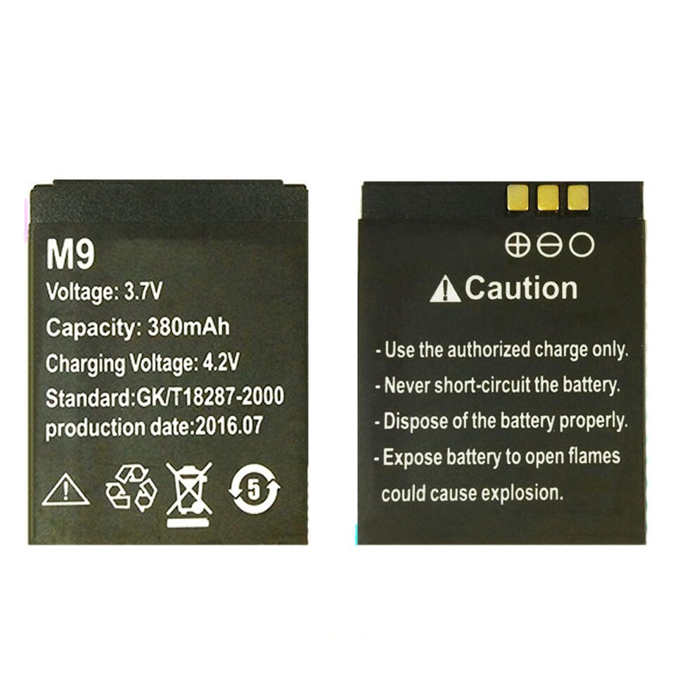 OCTelect M9 batterij 380mAh voor DZ09 smart watch telefoon