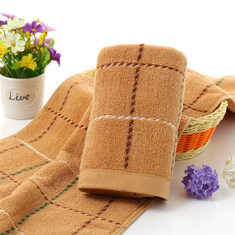 Jacquard Plaid 33*74 cm Soft 100% Terry Hand Towels for Adults Decorative Face Bathroom Hand Towels Toallas de Mano V5841