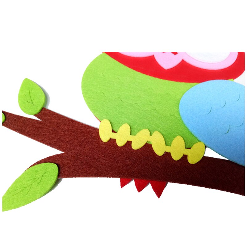 3mm fieltro de corte formas de búho pegatina DIY artesanía decoración de la habitación de los niños adhesivos para pared jardín de infancia decoración manualidad de fieltro Juguetes