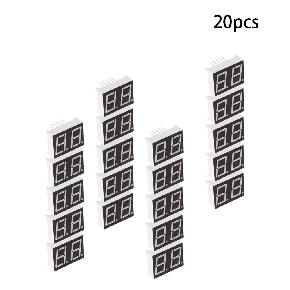 2 ~ 20 st gemensam katod / anod led display 2 bitars digitalt rör 10 stift 7 segment 2v 20ma röd/grön led segment displayer: 5621ah x20 st