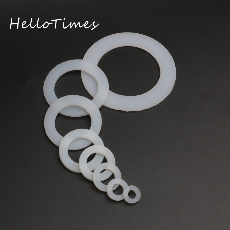 10 Stück 1/4 Zoll 3/8 Zoll 1/2 Zoll 3/4 Zoll 1 Zoll 20/25/32/40/50 mm Silikon-Flachdichtung O-Ring-Dichtung Unterlegscheibe Ring Sanitär Wasserhahn Unterlegscheibe Dichtungsring