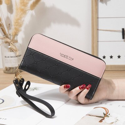 Women Wallet Long Female Card Holder PU Wallet Coin Purses Girls Leather Wallet Envelope: 11