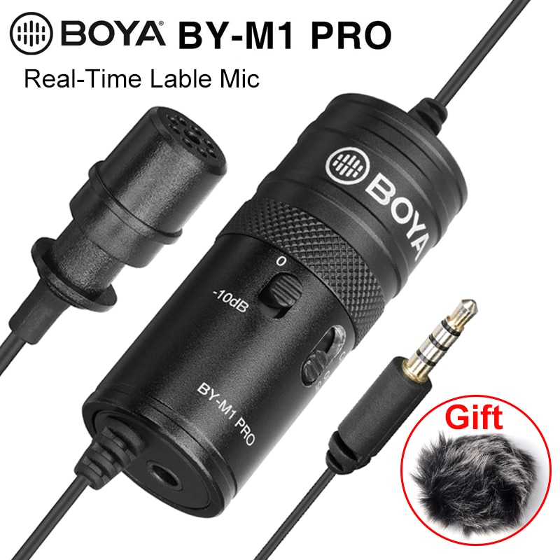 Boya BY-M1 Pro Verbeterde Lavalier Etiket Record Microfoon Smartphone Slr Dsl Real-Time Monitor Opname Microfoon Voor Iphone Andriod