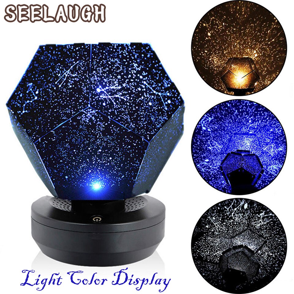 Seelaugh kinderkamer galaxy projector lamp planetarium led sterrenhemel sterrenlicht tafellampen decoratie thuis batterijgevoed nachtlampje