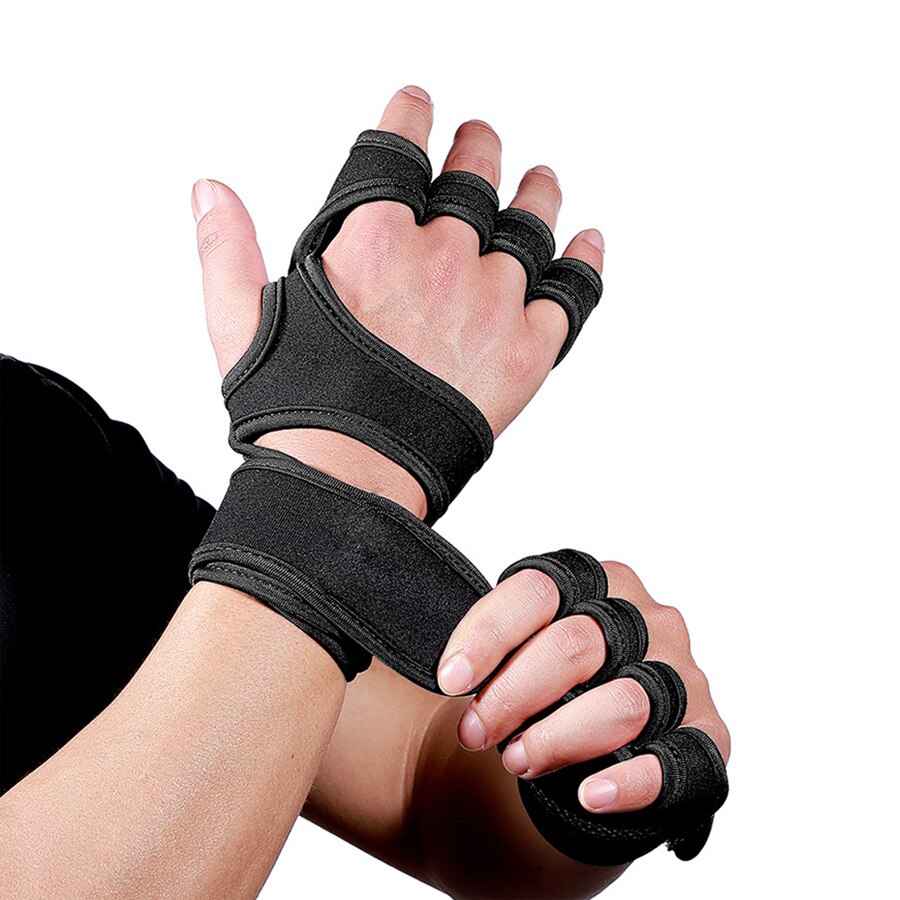Cross Training Fitness Gloves Weightlifting Half Finger Gloves Sports Fitness Body Building Gym Gloves Grips Hand Palm Protector