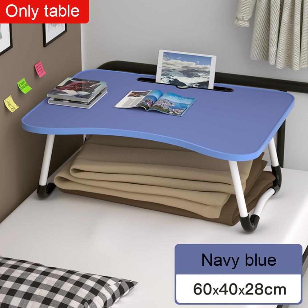 Laptop Bureau Opvouwbare Draagbare Bed Tafel Multifunctionele Lade Met Antislip Katoen Pads Voor Home Camping