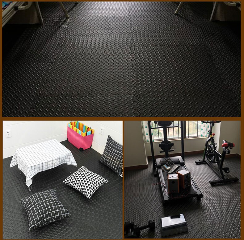 Alfombrilla de goma EVA de 30x30cm para deportes, alfombra gruesa de empalme antideslizante para Yoga, Fitness, Sala de Choque, 12 Uds.