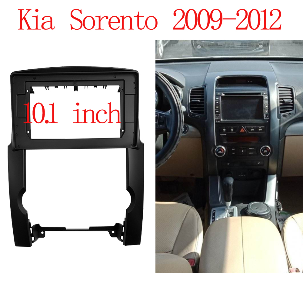 Car Stereo 10.1 Inch Big Screen Fascia Frame Adapter For Kia Sorento 2Din Dash Audio Fitting Panel Frame Kit