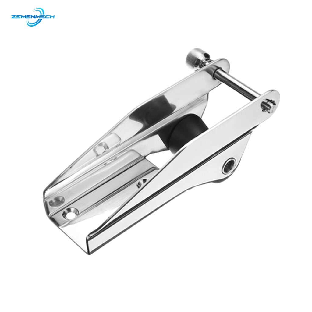 2PC 316 Stainless Steel Heavy Bow Anchor Roller Fixed Anchor Fairlead Marine Boat Docking Nylon Roller Spring Loaded Pin Prevent