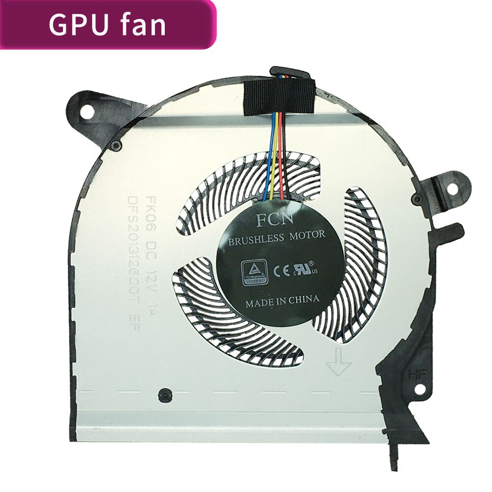 Bærbar udskiftning køler blæser til asus rog strix  gl503vs gl503vm cpu & gpu køle blæser  fk06 fk07 12v: Gpu-blæser