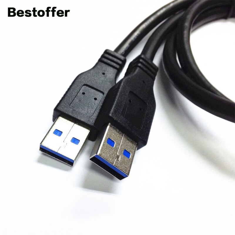 0.5 Meters Dual USB 3.0 Type-A Male to Female Conversion Extension Cable Lockable Panel Cable