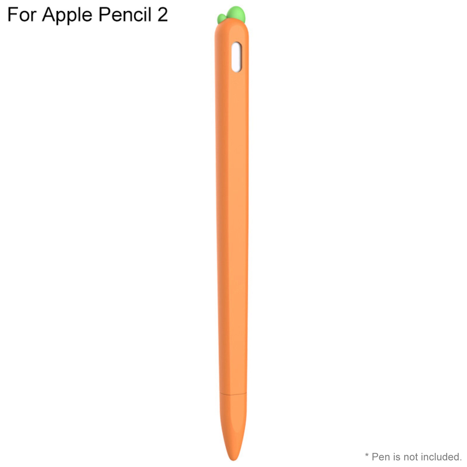 Tegneserie gulrot silikon stylus pennetui med pennedeksel anti-ripe stylus penn beskyttende ermetrekk til apple blyant 1/2: D for epleblyant 2