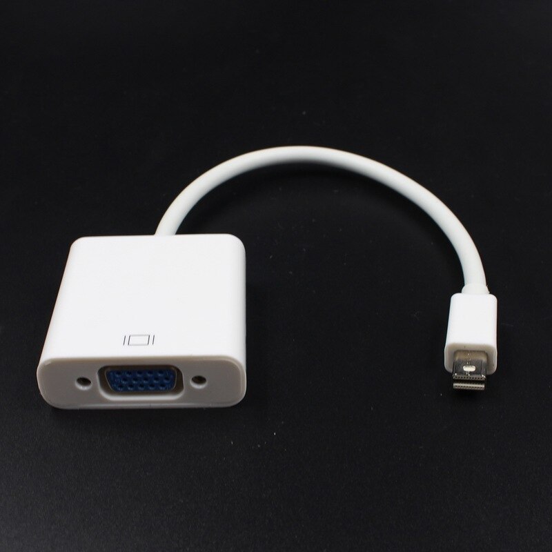 Voor Macbook Air Pro Imac Mac Mini Thunderbolt Mini Displayport Display Port Mini Dp Naar Vga Kabel Adapter 1080P (Wit)