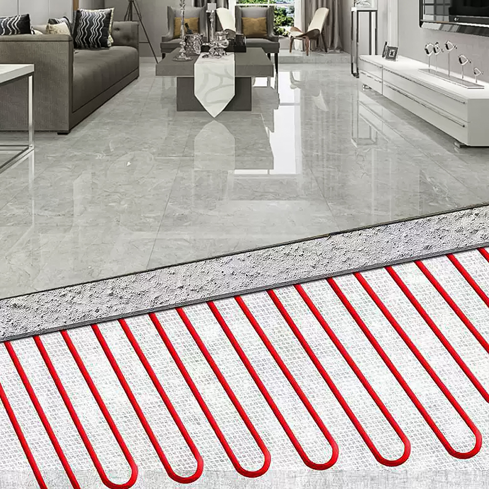 Cabo de Aquecimento de Piso Infravermelho EARU 50/100/200M 12K 33ohm/m, Fio de Aquecimento Elétrico de Carbono em Espiral 3.0mm, Cabo de Fibra para Piso Aquecido Espessado