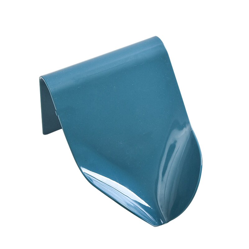 Porte-savon mural auto-adhésif douche porte-savon Drain pour salle de bain évier de cuisine: Blue