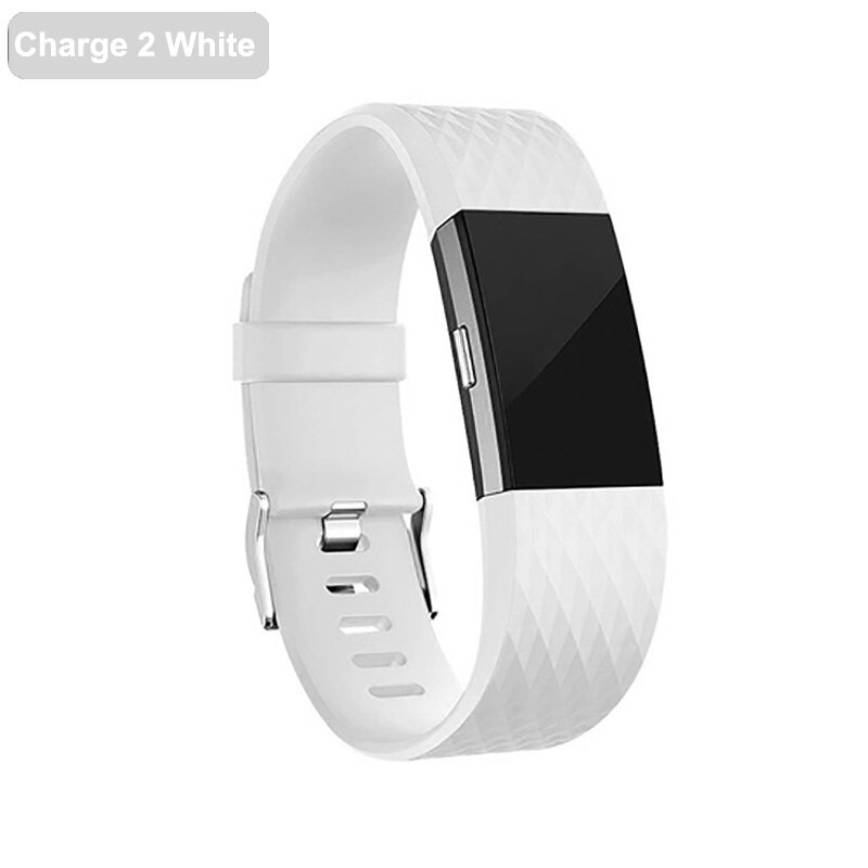 For Fitbit Charge 2 Band TPE Strap For FitBit Charge 2 TPE Replacement bracelet For Fit bit charge 2 For Wrist strap Accessories: Charge 2 White / S-190mm