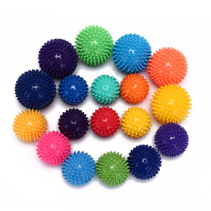 7/7.5/9cm fods spidse massagebold triggerpunkt sport fitness hånd fod smertelindring muskel afslapningsapparat unisex randomcolor