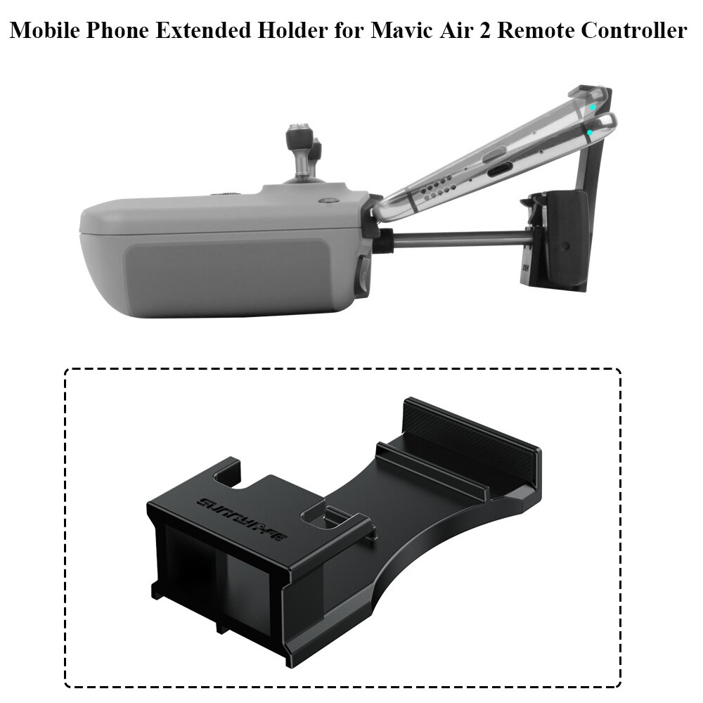 Mobile Phone Holder Large Screen Phones Extended Bracket for Mavic Air 2 &amp; Mavic Mini 2 Remote Controller