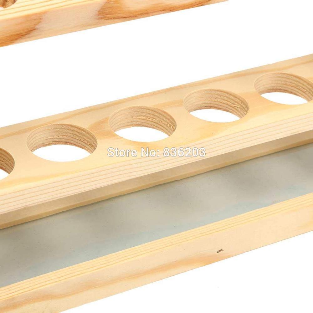 6 gat Houten 25mm Reageerbuis Rek Testen Houder Clip Stand Druppelaar Laboratorium tool chemie Experiment Tool Voor Laboratorium