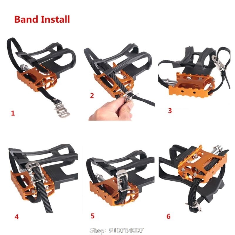 1pair Cycling MTB Road Bike Pedal Toe Clip Strap Belts Shoe Harness Cycling Shoes Casing Holder Band Strip D18 20