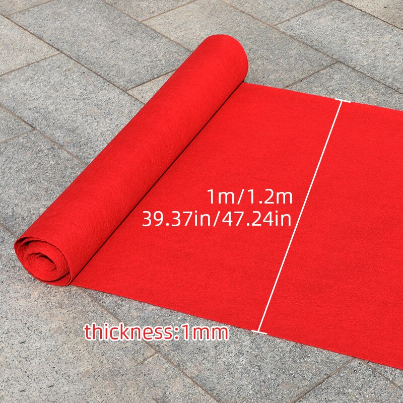 Couverture de marche de 3M 5M 8M, tapis rouge de voyage, tapis d&#39;exposition de mariage, d&#39;allée, de couloir, d&#39;escalier intérieur et extérieur, épaisseur Mesa de 1.0mm