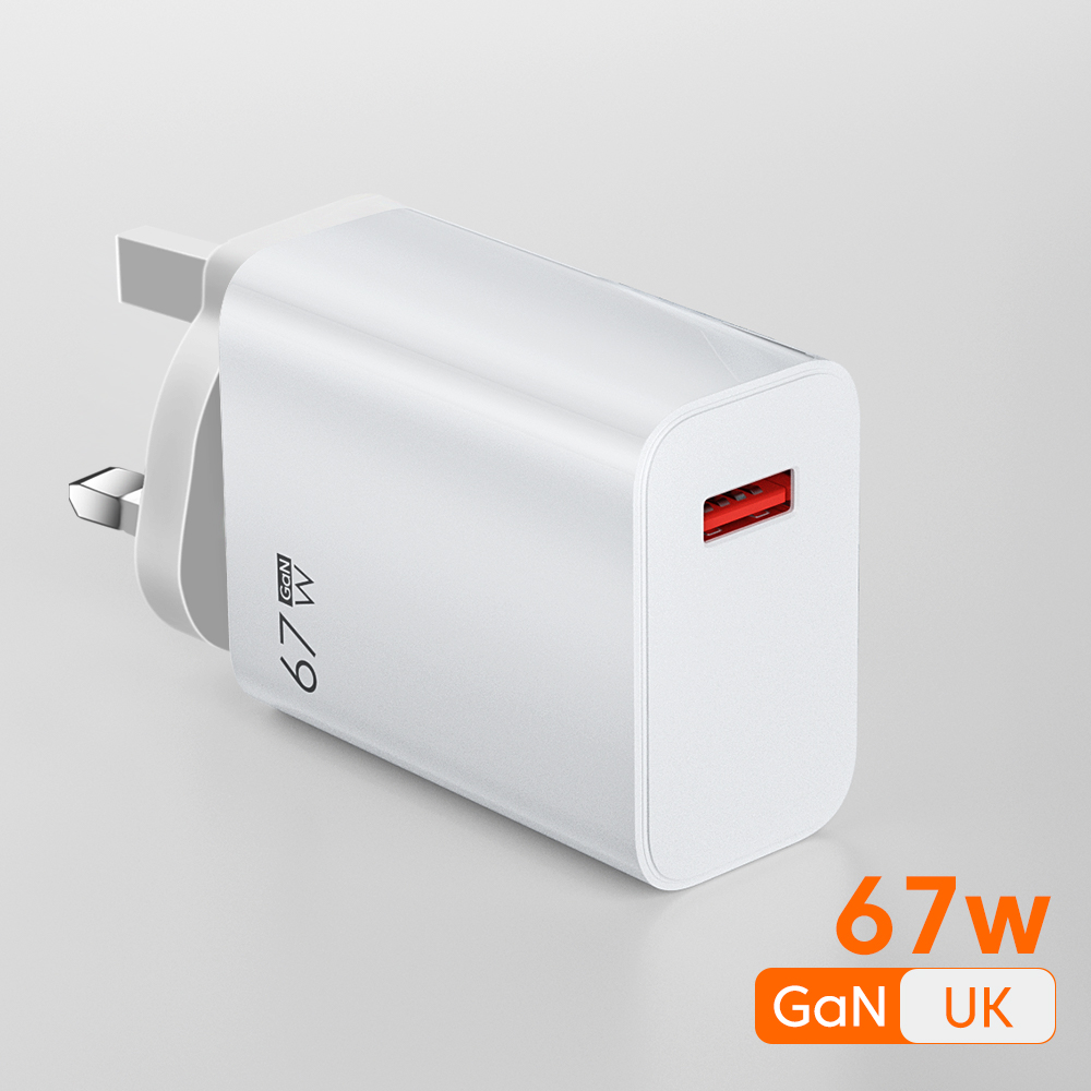 67W USB-snellader Quick Charge 3.0 voor Xiaomi Mi 14 13 12 11 Pro Mobiele telefoonoplader Adapter 6A USB Type C-kabel Reisstekker: DE