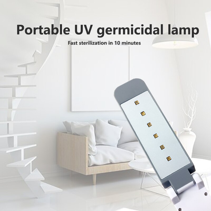3W Portable Ultraviolets Lamps Disinfection Mobile Home Hospital Germicidal Bulb Lamp Air Water Uvc Disinfection Light