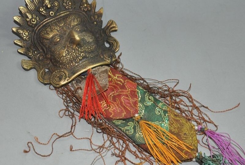11 "tibet boeddhisme Tantra brons Eagle Neus gezicht standbeeld Exorcisms Hanger