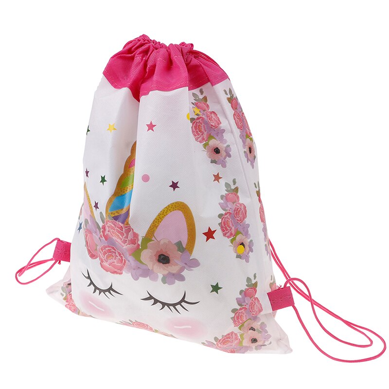 Unicorn Drawstring bag for Girls Travel Storage Package Cartoon School Backpacks Children Birthday Party Favors
