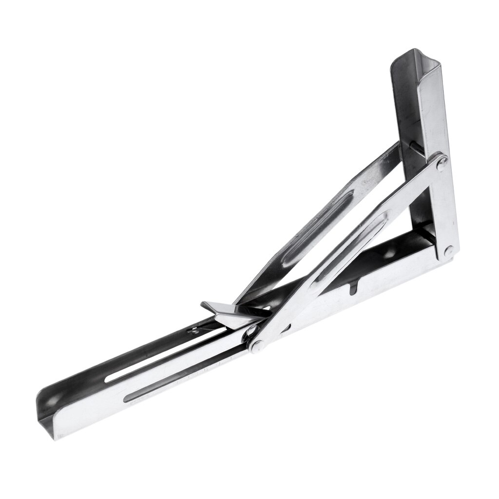 30 x 16.3cm triangel multifunktionella justerbara fällbara bänk hylla bordsfäste båt rv delar 304 rostfritt stål silver