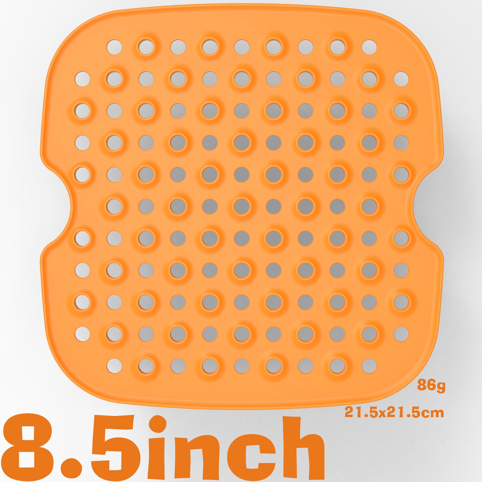 Air Fryer Liner Air Fryer Mat Food Grade Non-Stick Silicone Fryer Basket For 7.5~9-Inch Air Fryers Steamers Kitchen Accessories: 12