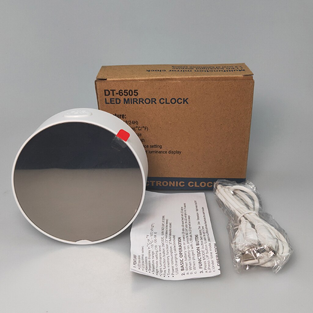 Led Digitale Wekker Batterij Operated Of Usb Lader Poort Voor Slaapkamer/Muur/Travel Met Alarm, kalender En Spiegel Functie