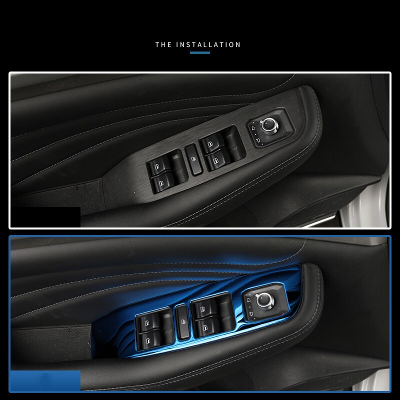 Lsrtw2017 for Haval F7 F7x Car Window Switch Panel Trims Stainless Steel Decorative Interior Mouldings Accessories