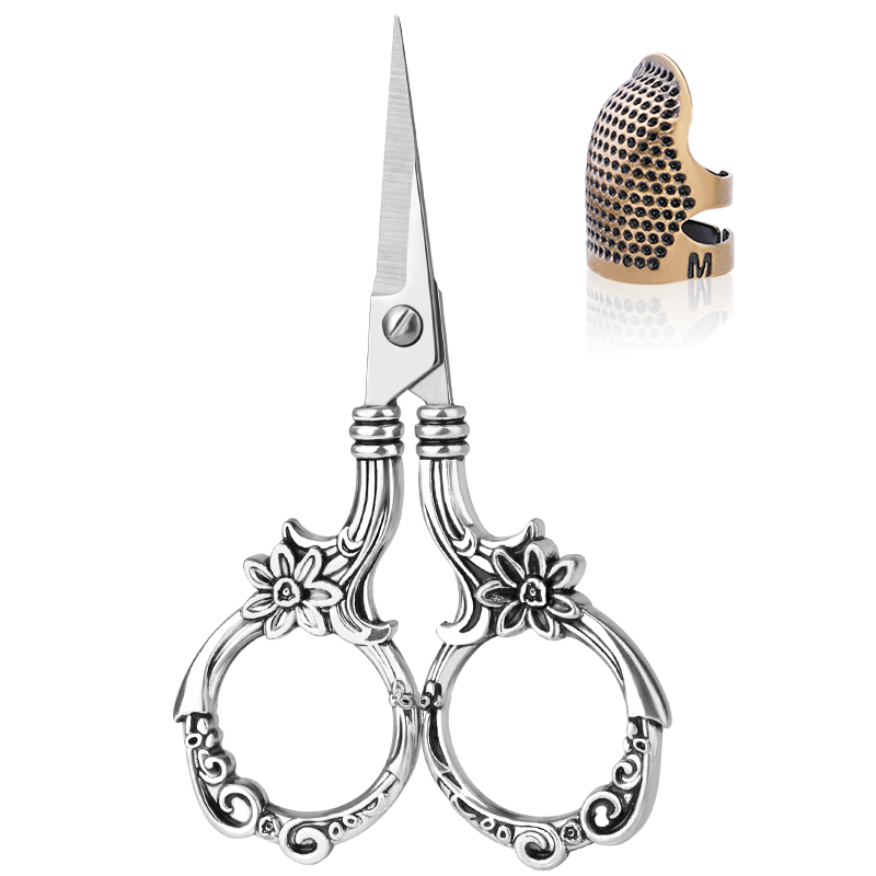 Shwakk tesoura de bordar aço inoxidável afiada cegonha tesoura para costura artesanato arte trabalho rosqueamento needlework ferramentas diy: sliver