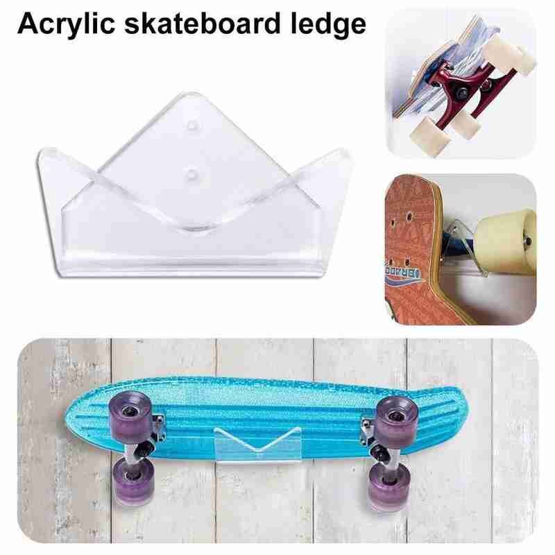 Skateboard muurbeugel display standaard houder acryl scooter deck transparant longboard rek skateboards standaard ski skate  f1 b 8
