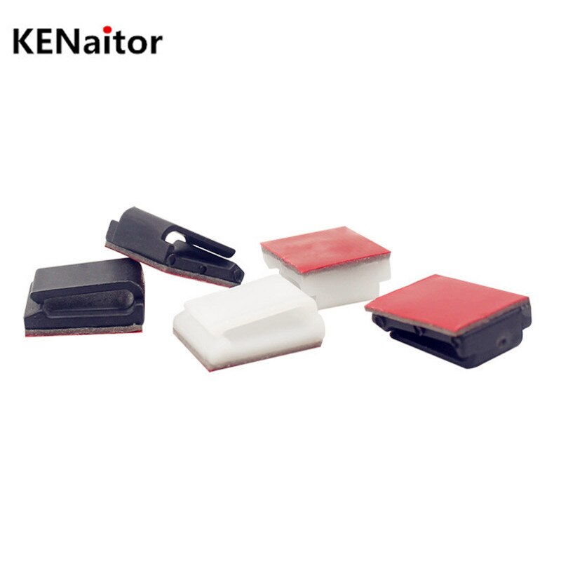 Self-adhesive Wire Bundle Holder Tie Mount Clip for10mm wide Fix LED Strip lights Connector Tie Mount Suitable