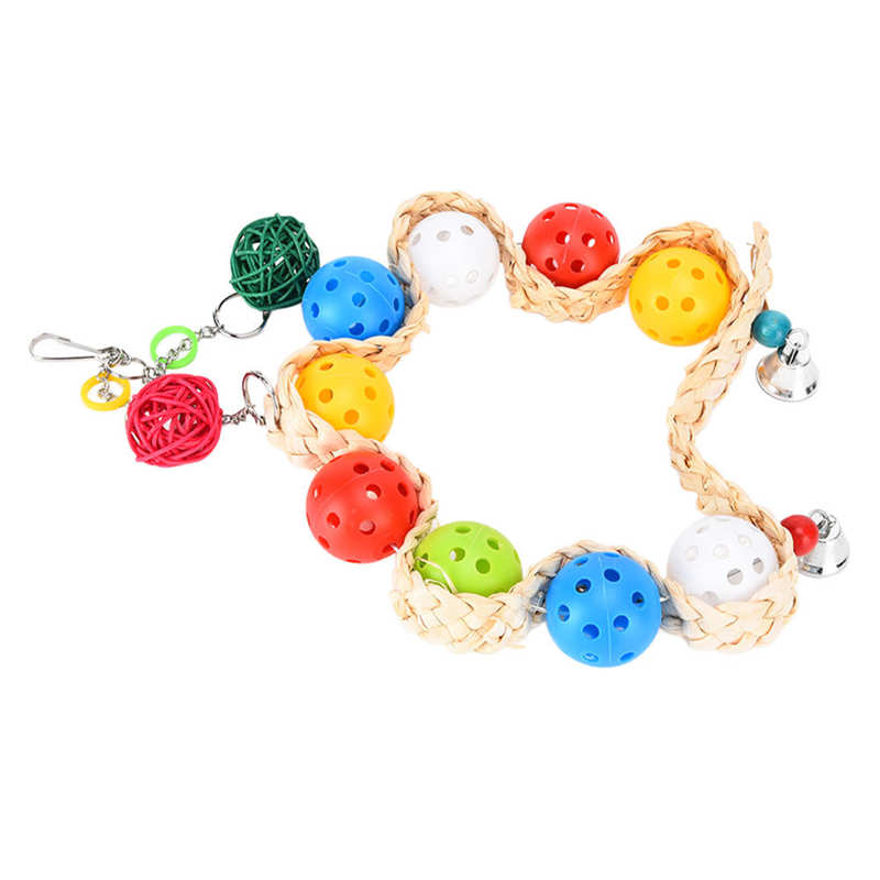 Vogel Opknoping Swing Maïs Blad Materiaal Papegaaien Schommel Speelgoed Voor Papegaaien Voor Huisdier Vogels