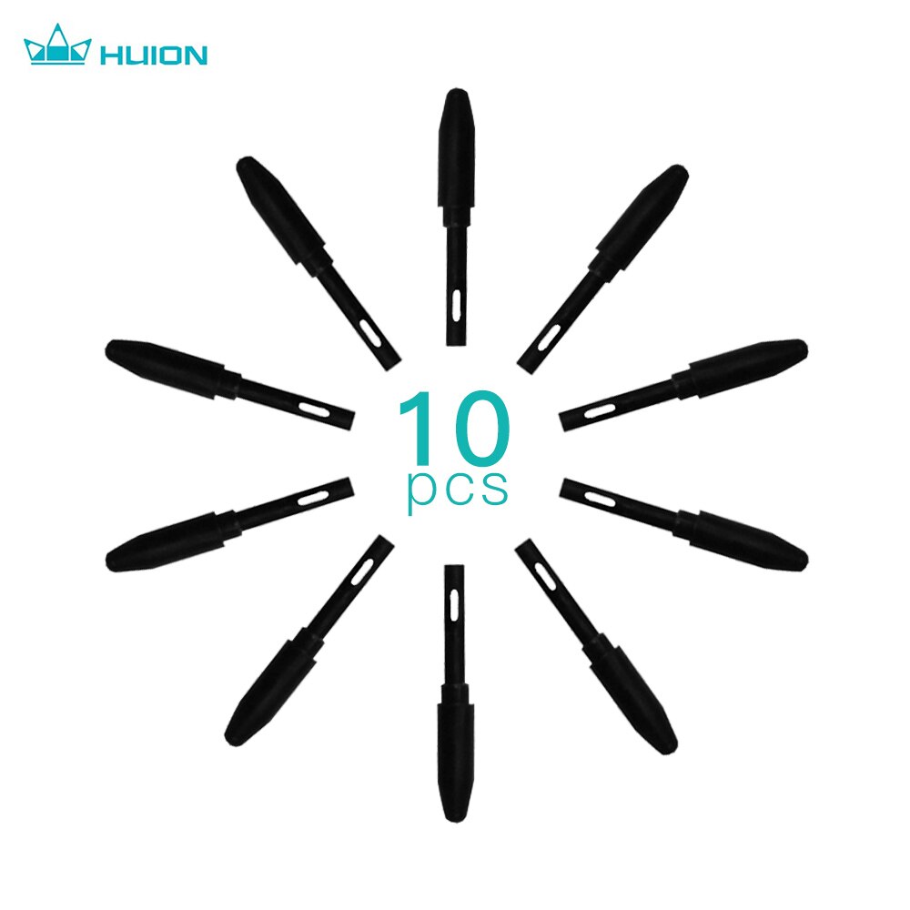 Huion PN04 10pcs Replacement Nibs Pen Tips Compatible with PW100/PW201 Graphics Drawing Tablet Stylus Black: Default Title