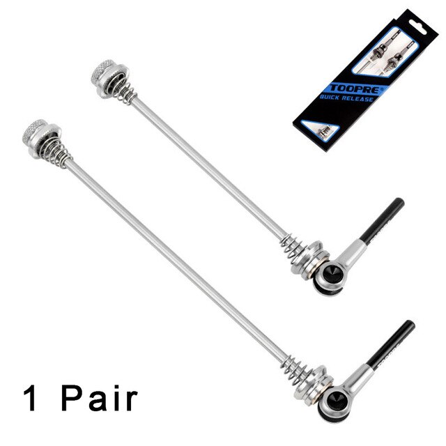 Titanium Alloy DIY MTB Road Bike Quick Release Skewers Elongated Shaft Wheel Hub Lever Upgrade Replacement: Titanium